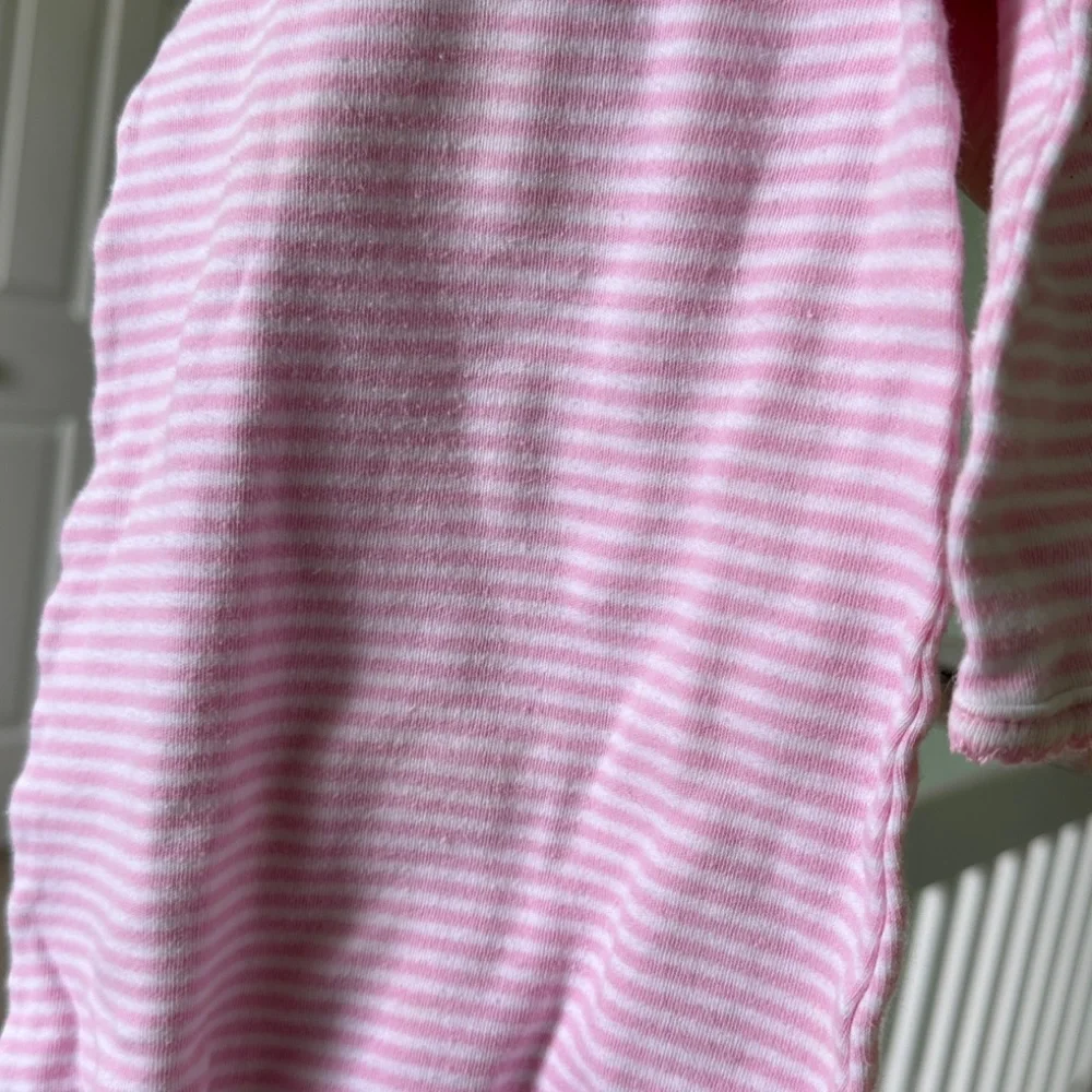 Mud Pie Baby Girl Pajamas Sleeper Gown Pink Stripe